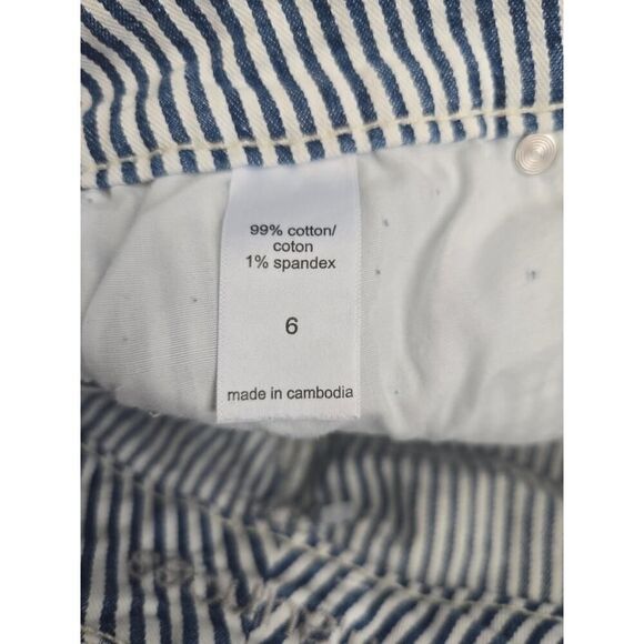 Maurices Striped Denim Mini Skirt Size 6 Coastal Cowgirl Stretch Summer French - Picture 6 of 7